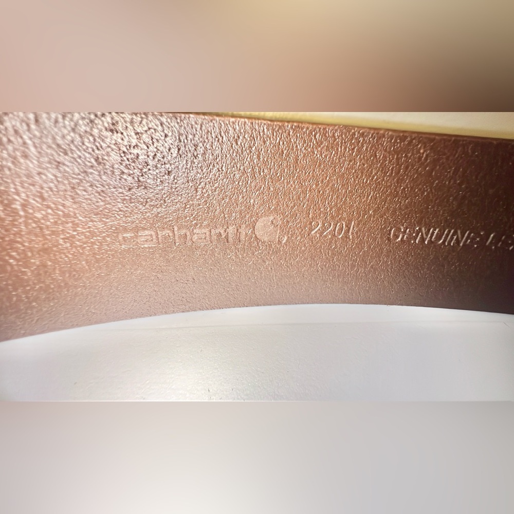 Carhartt men’s size 54 brown genuine leather belt - Picture 5 of 7
